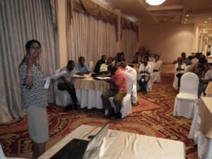 Attorney Ms Mathuri Thamilmaran conducting a session in Tamil training programme